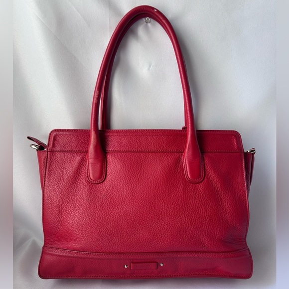 Cole Haan red leather tote bag - Picture 2 of 10